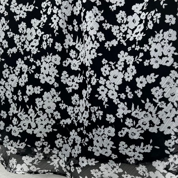 Ralph Lauren Floral Sheer Chiffon Blouse LRL Large Y2K Fairy Whimsigoth Western - Picture 3 of 8